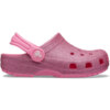Chodaki dla dzieci Crocs Classic Glitter Clog różowe 205441 669