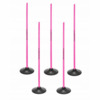 Tor przeszkód slalomowy 160cm laski + podstawa 1,5kg Różowy