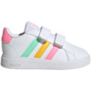 Buty dla dzieci adidas Grand Court Lifestyle Hook and Loop białe HP8917