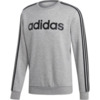 Bluza męska adidas Essentials 3 Stripes Crewneck Fleece szara EI4902