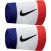 Frotka na rękę Nike szeroka Swoosh niebiesko biało czerwona 2szt N0001586620