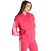 Bluza damska adidas Essentials 3-Stripes Full-Zip Fleece Hoodie różowa KF6272