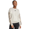 Bluza damska adidas Animal Print 3-Stripes French Terry Sweatshirt kremowa JM1836