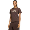 Koszulka damska adidas Animal Graphic brązowa KT2676