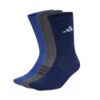 Skarpety adidas Cushioned Sportswear Crew 3P granatowe, szare, niebieskie KQ6762