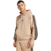 Bluza męska adidas Essentials 3-Stripes Fleece Hoodie beżowa JX0695