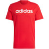 Koszulka męska adidas Essentials Single Jersey Linear Embroidered Logo czerwona IC9278