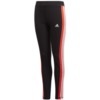 Spodnie dla dzieci adidas Yg Lin 3s Tight czarno-czerwone GD6214