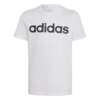 Koszulka dla dzieci adidas Essentials Linear Logo Cotton Tee biała IC9969