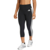 Legginsy damskie adidas 3/4 Optime Essentials Workout 3-Stripes czarne KE6062