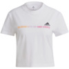 Koszulka damska adidas Gradient Logo Cropped T-Shirt biała GM5577