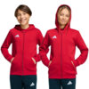 Bluza dla dzieci adidas Entrada 26 Full Zip Hoodie czerwona KH1781