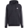 Bluza męska adidas Essentials Fleece 3-Stripes Hoodie czarna IB4028