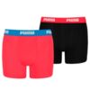 Bokserki dla dzieci Puma Basic Boxer 2P czerwone, czarne 935454 04