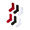 Skarpety Jordan Everyday Cushioned Crew Socks 6 par czerwone,czarne,białe HV6228 900