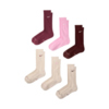 Skarpety Nike Everyday Elevated 6 par beżowe, bordowe, różowe HQ8021 910