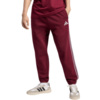 Spodnie męskie adidas Essentials 3-Stripes Fleece Tapered Cuffed bordowe KY4134