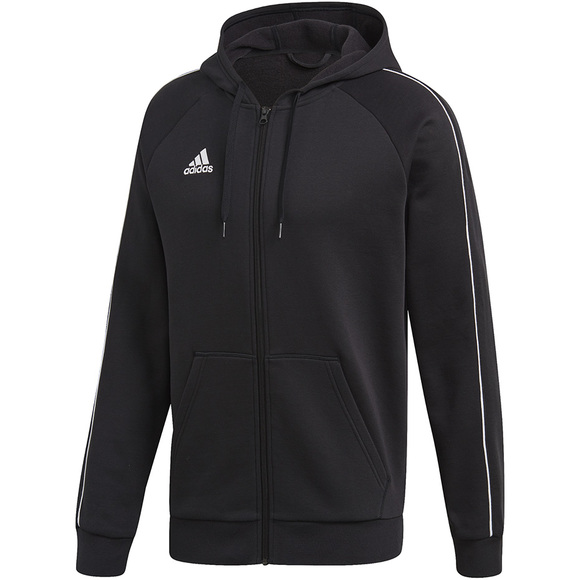 Bluza męska adidas Core 18 FZ Hoody czarna FT8068