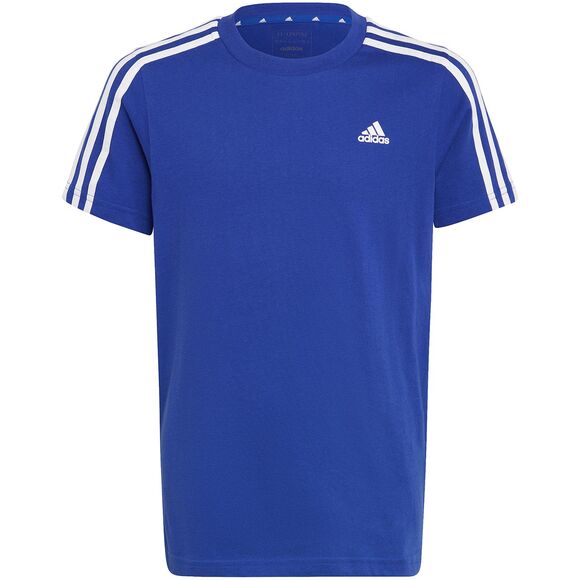 Koszulka dla dzieci adidas Essentials 3-Stripes Cotton Tee niebieska IC0604