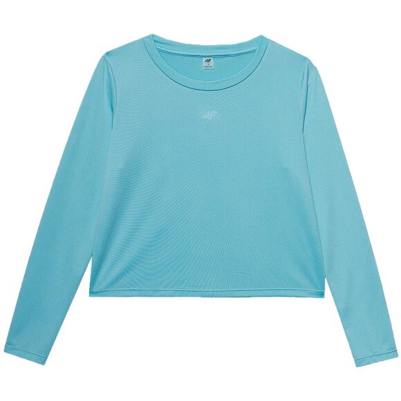 Koszulka damska longsleeve 4F F218 niebieska 4FWSS24TFLOF218 33S