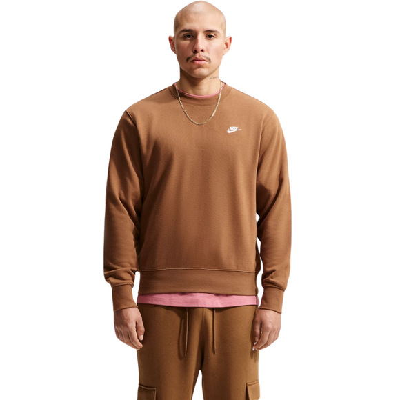 Bluza męska Nike Club FT jasny brąz FN3888 270