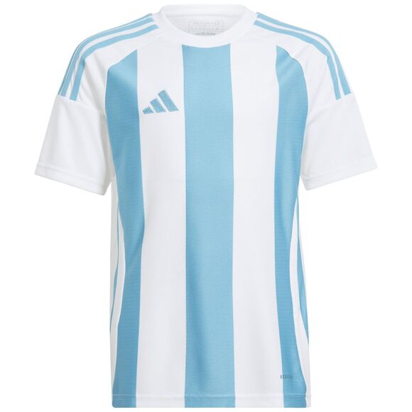 Koszulka dla dzieci adidas Striped 24 Jersey biało-błękitna IW2137