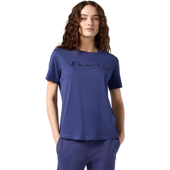 Koszulka damska Champion SS Tee niebieska 118382 BS200