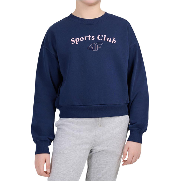Bluza dla dziewczynki 4F F2708 ciemny granat 4FJWAW26TSWSF2708 30S