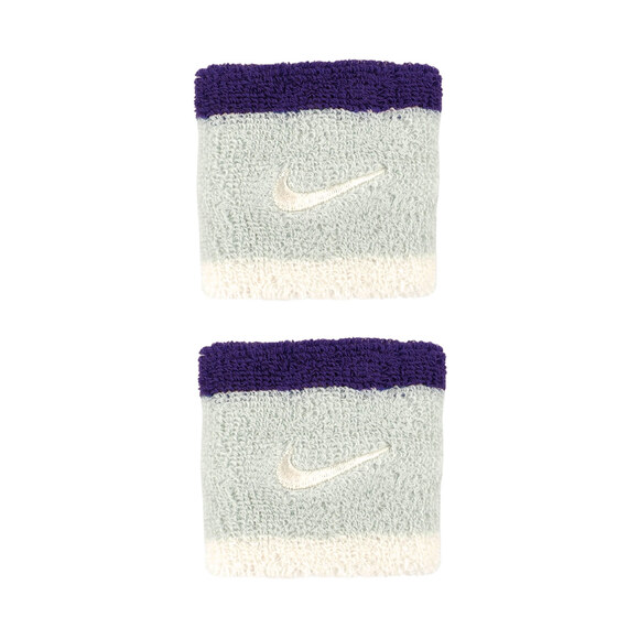 Frotki na rękę Nike Swoosh Wristbands 2 szt. szaro-fioletowo-białe N1012405043