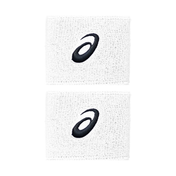 Frotka na rękę Asics Wrist Band 2 szt. biała 3043A143 100