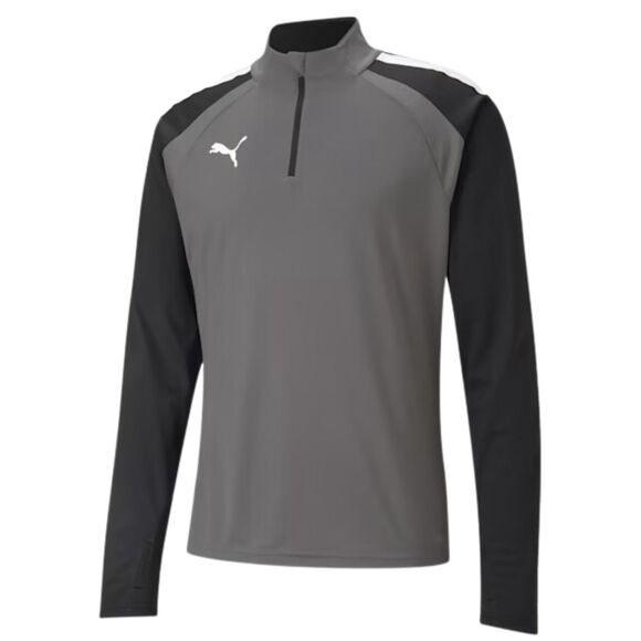 Bluza męska Puma teamLIGA 1/4 Zip Top szaro-czarna 657236 13