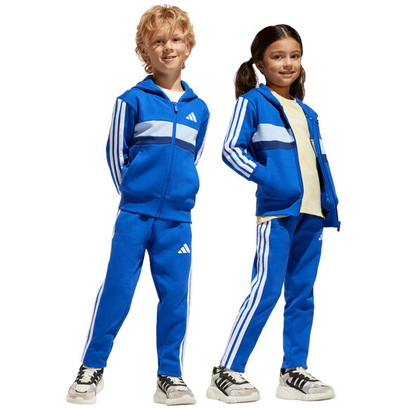Dres dla dzieci adidas Seasonal Essentials Tiberio 3-Stripes Fleece niebieski JC7488