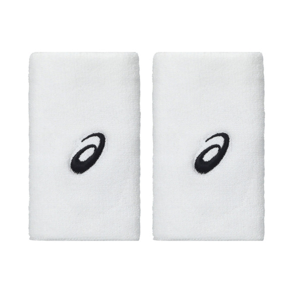 Frotka na rękę Asics Wrist Band  Long 2 szt. biała 3043A142 100