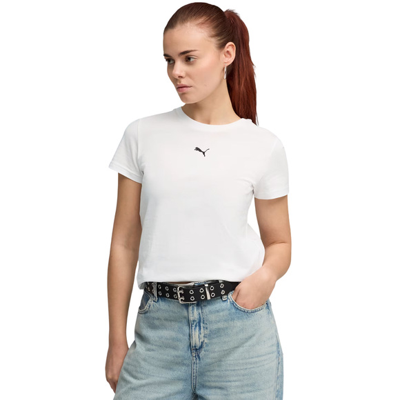 Koszulka damska Puma Ess Centered Cat Logo Tee biała 692916 02