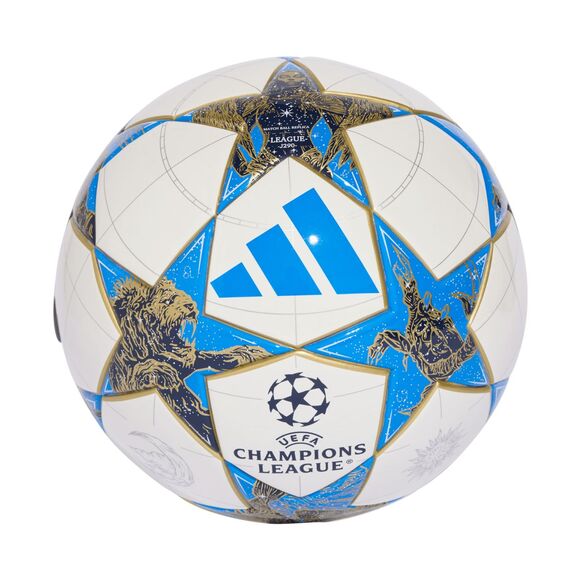 Piłka nożna adidas UCL J290 25/26 League Stage biało-niebiesko-złota JP1542