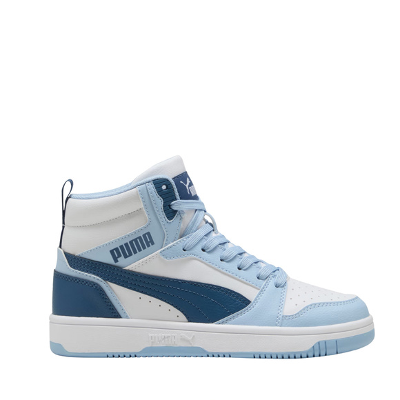 Buty dla dzieci Puma Rebound V6 Mid biało-niebieskie 393831 32