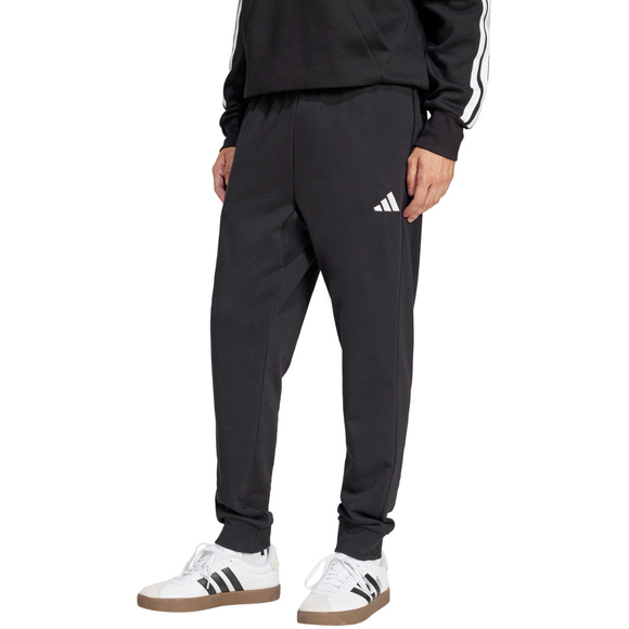 Spodnie męskie adidas Essentials Feel Cozy French Terry czarne JE3854