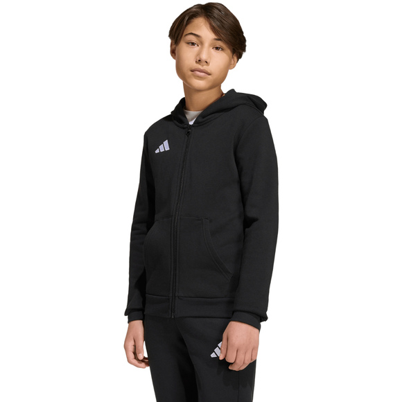Bluza dla dzieci adidas Entrada 26 Full Zip Hoodie czarna KH1782