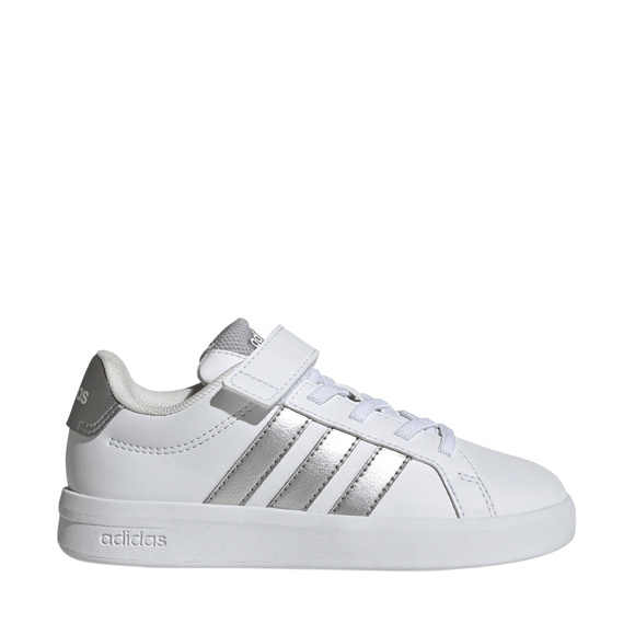 Buty dla dzieci adidas Grand Court 3.0 biało-srebrne JP9368