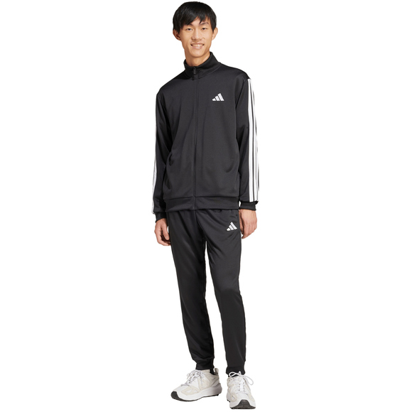 Dres męski adidas Sportswear Basic 3-Stripes French Terry czarny JC5375