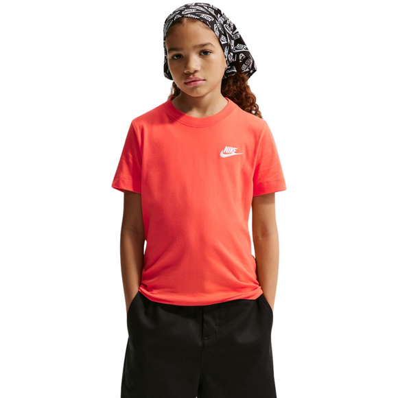 Koszulka dla dzieci Nike Sportswear pomarańczowa FZ5177 842