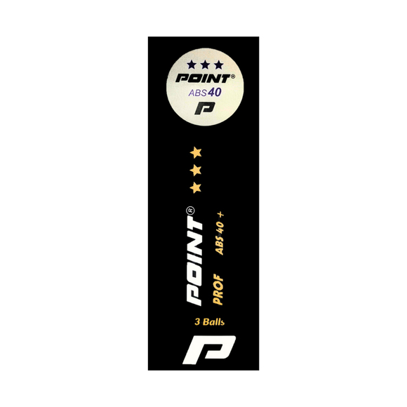 Piłeczki do ping ponga Point Prof ABS40 *** 3 szt. białe