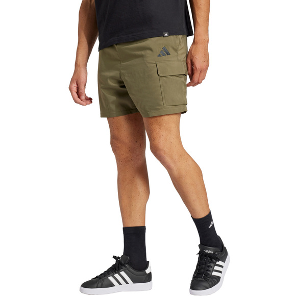 Spodenki męskie adidas Essentials Small Logo Cargo Chelsea oliwkowe JD1827 