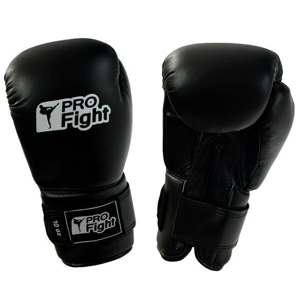 Rękawice bokserskie Profight PVC czarne