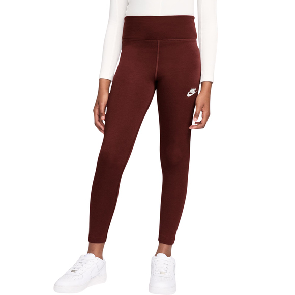 Legginsy dla dzieci Nike Sportswear Classic bordowe FZ5583 658
