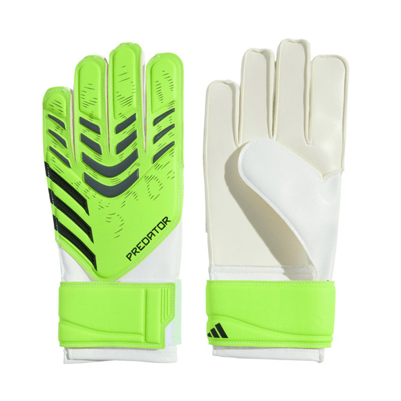 Rękawice bramkarskie dla dzieci adidas Predator Training limonkowe JN5362