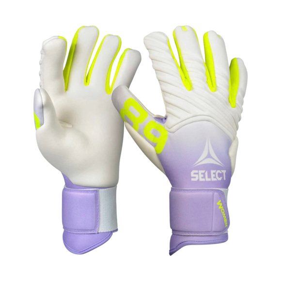 Rękawice bramkarskie Select 89 Women v26 fioletowo-biało-limonkowe 500097