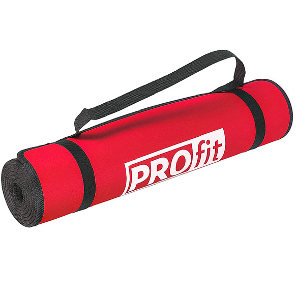 Mata do ćwiczeń Profit 180x60x0,6cm czerwono czarna DK 705   