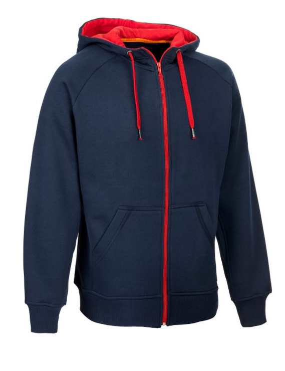 SELECT Bluza ZIP Hoody WILLIAM navy granatowa