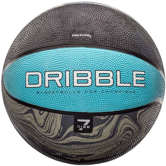 Piłka koszykowa Meteor Dribble szaro-niebieska 07091